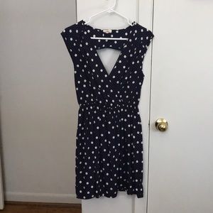 One Clothing Polka Dot A Line Cutout Dress